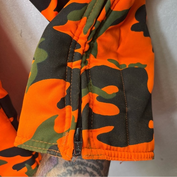 Camo Camouflage Orange Hunting Pants SafTbak Chiller Killer Mens 30-32 USA - Picture 9 of 11